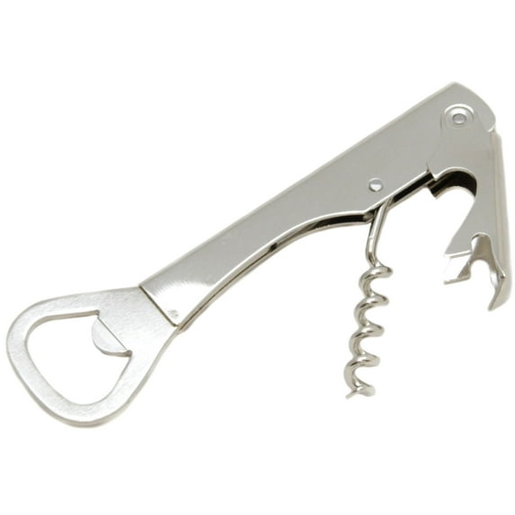 Chef Craft Select Bottle Opener and Corkscrew, 5.5 inches in Length, Nickle Plated