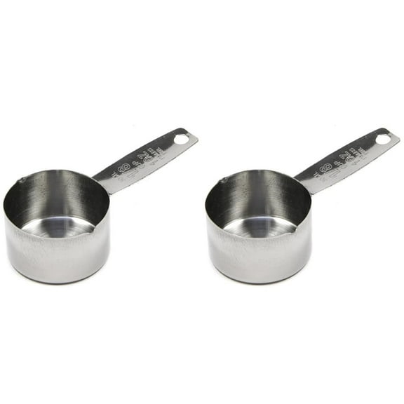 Chef Craft Stainless Steel Coffee Scoop Measurer - 2 Tbsp Measuring Cup - 2 PACK
