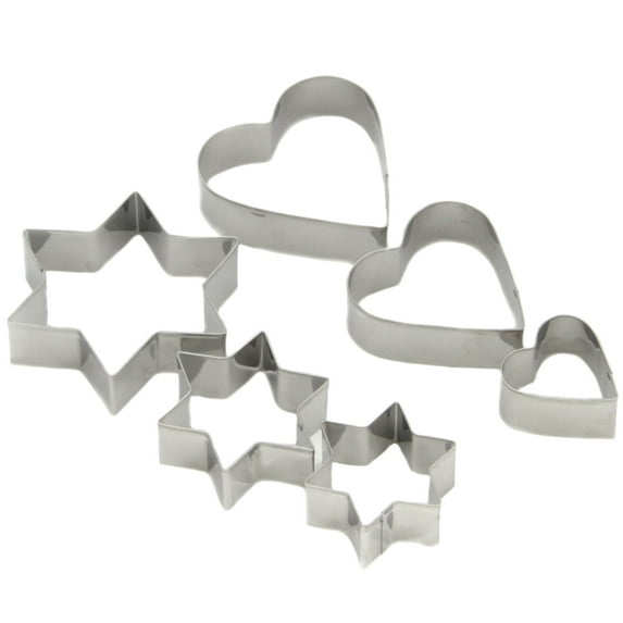 Chef Craft Select Cookie Cutters, 6 Piece Set, Stainless Steel