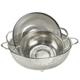 thumbnail image 1 of Chef Craft Select Microperforated Colander, 1.5 Quart, 2.5 Quart, and 5 Quart 3 Piece Set, Stainless Steel, 1 of 6