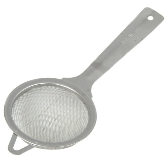 Chef Craft Select Mini Strainer, 6.75 inches Tall 2.5 inch Diameter, Stainless Steel