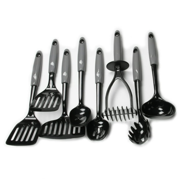 Chef Craft Select Nylon Kitchen Tool and Utensil Set, 8 Piece Set, Gray