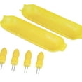 thumbnail image 1 of Chef Craft Select Plastic Corn Dishes with Holders, 11 inch 4 Piece Set, Yellow, 1 of 5