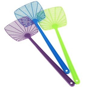 Chef Craft Select Plastic Fly Swatter, 18 inch 3 Piece Set, Purple/Green/Blue