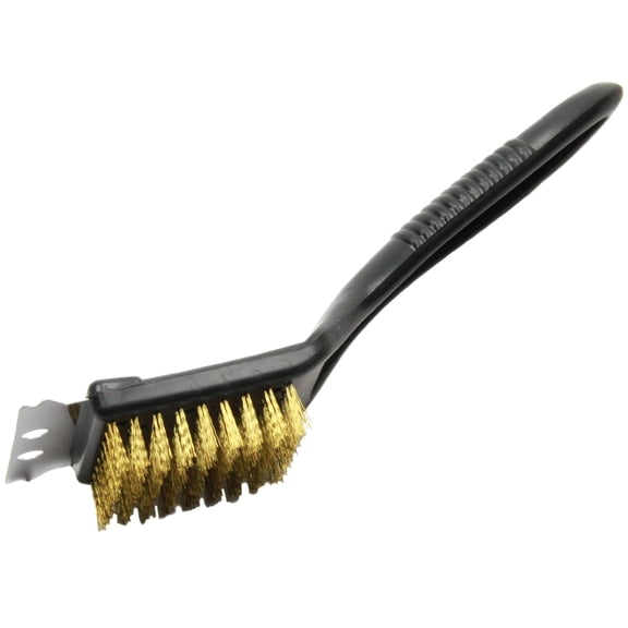 Chef Craft Select Plastic Handle Short Grill Brush, 9 inches in Length, Black