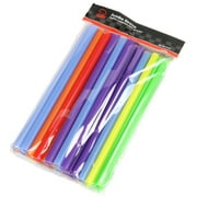 Chef Craft Select Plastic Jumbo Straight Straws, 9 inch 25 piece set, Assorted