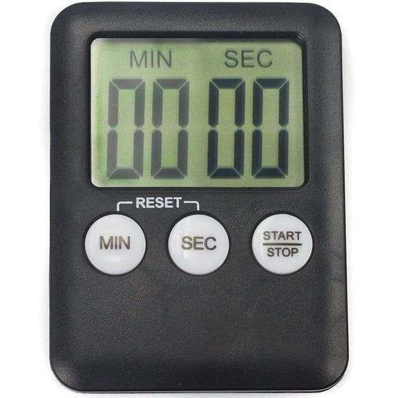 Chef Craft Select Plastic Loud Digital Timer with Magnet, 2.5 inches in Length, Black