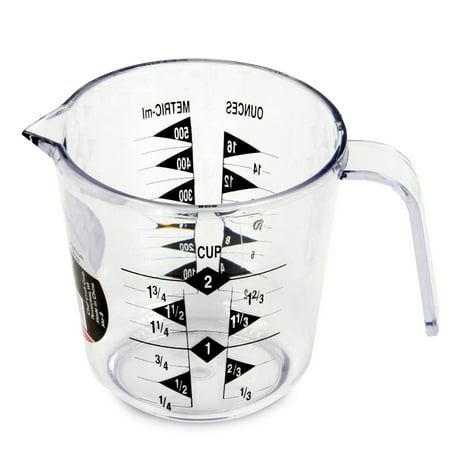 Chef Craft Select Plastic Measuring Cup, 2 Cup Capacity, Clear