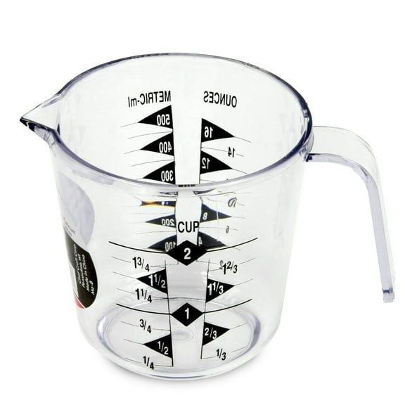 Chef Craft Select Plastic Measuring Cup, 2 Cup Capacity, Clear