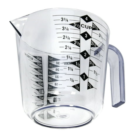 Chef Craft Select Plastic Measuring Cup, 4 Cup Capacity, Clear