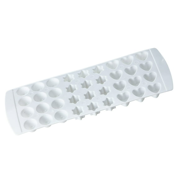 Chef Craft Select Plastic Small Shapes Ice Cube Tray, 11.25 inches in Length yields 36 Cubes, White