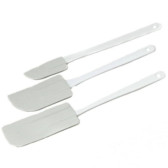 Chef Craft Select Plastic Spatula, 3 Piece Set, White