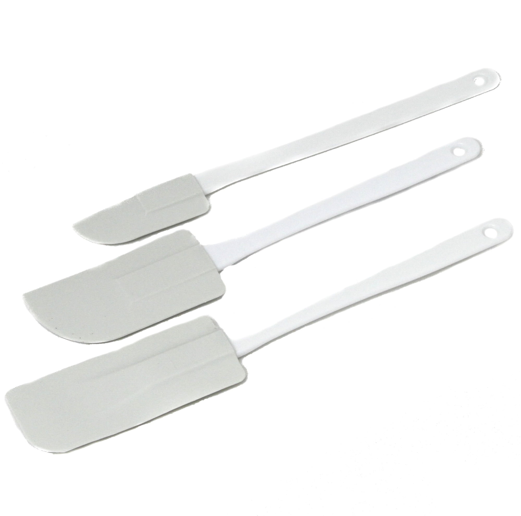 Chef Craft Select Plastic Spatula, 3 Piece Set, White
