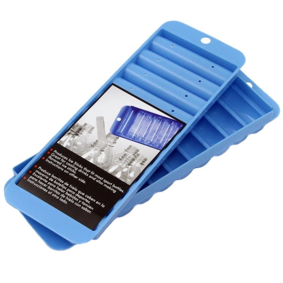 Chef Craft Select Plastic Sports Bottle Ice Cube Tray, 10 Ice Sticks 9.5 inches in Length, Blue