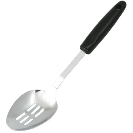 Chef Craft Select Slotted Spoon, 12.75 inch, Stainless Steel/Black