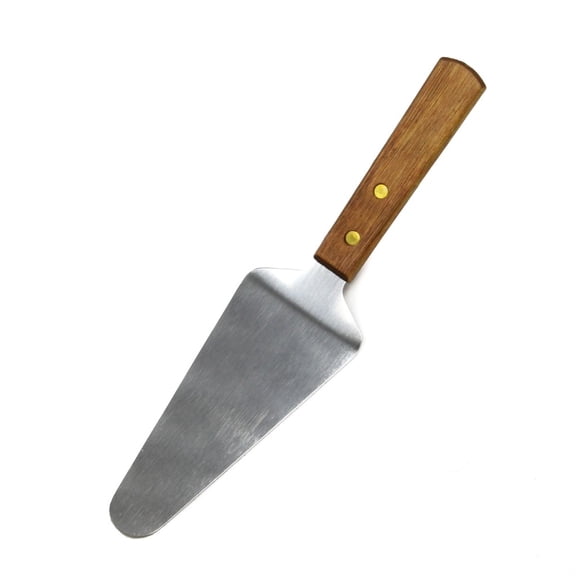 Chef Craft Select Stainless Steel Wooden Handle Pie Server, 9.25 inches in Length, Natural