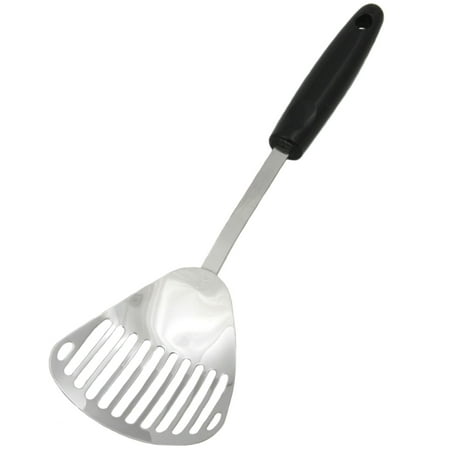 Chef Craft Select Sturdy Slotted Skimmer, 13 inch, Stainless Steel/Black