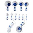 thumbnail image 1 of Chef Craft Set of 10 Piece Spoons and Measuring Cups White & Blue, Silver, 1 of 3