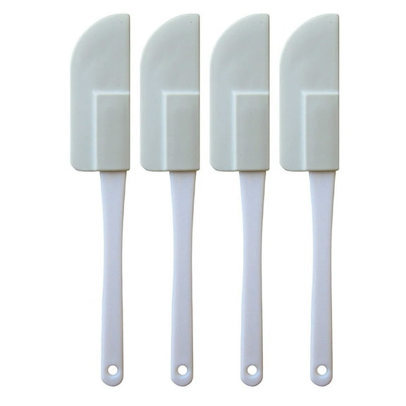 Chef Craft Set of 4 Flexible Rubber Mini Scraper, Spatula