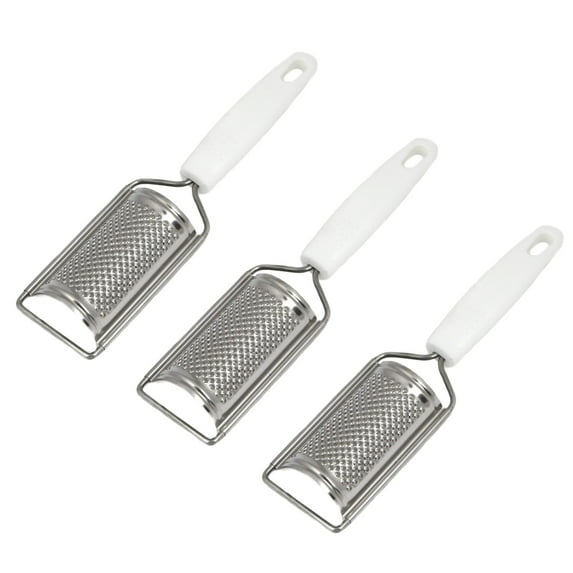 Chef Craft Stainless Steel Curved Fine Grater & Zester - Great for Citrus, Chocolate, Nuts, Spices and Hard Cheeses 3 Pack