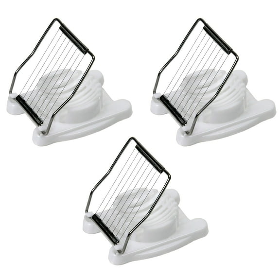 Chef Craft Stainless Steel Wire Egg Slicer - Cuts Oval or Round Slices 3 Pack