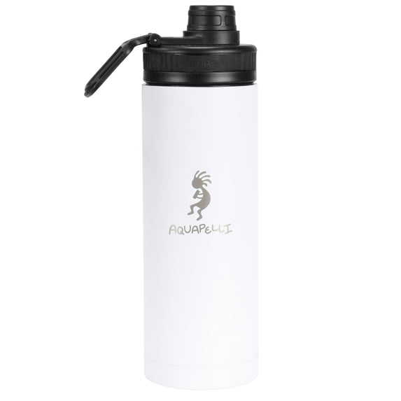 Aquapelli Vacuum Insulated Water Bottle, 18 Ounces, Arctic White