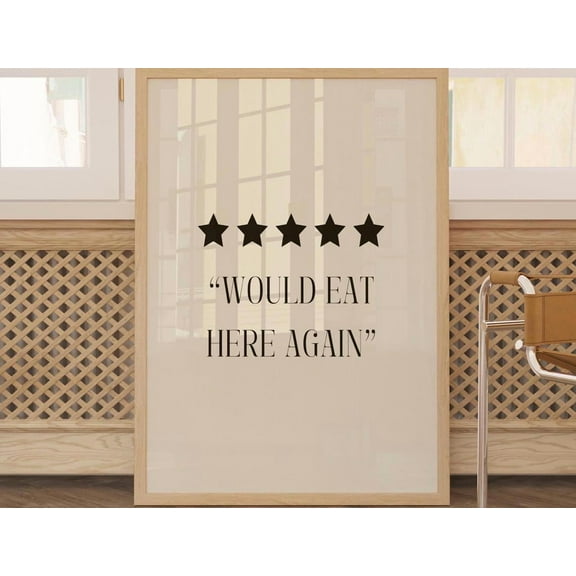 Chef Was Cute Would Eat Here Again Wall Art Kitchen Gallery Wall Art Natural Color Kitchen Prints Simple Kitchen Art Chef Gift For Him Her Wall Art, Modern Wall Decor, 8x12 UNFRAMED