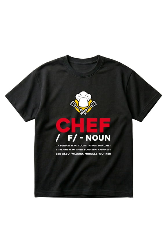 Chef Definition Funny Kitchen Decor Gift Cook Owner T-Shirts