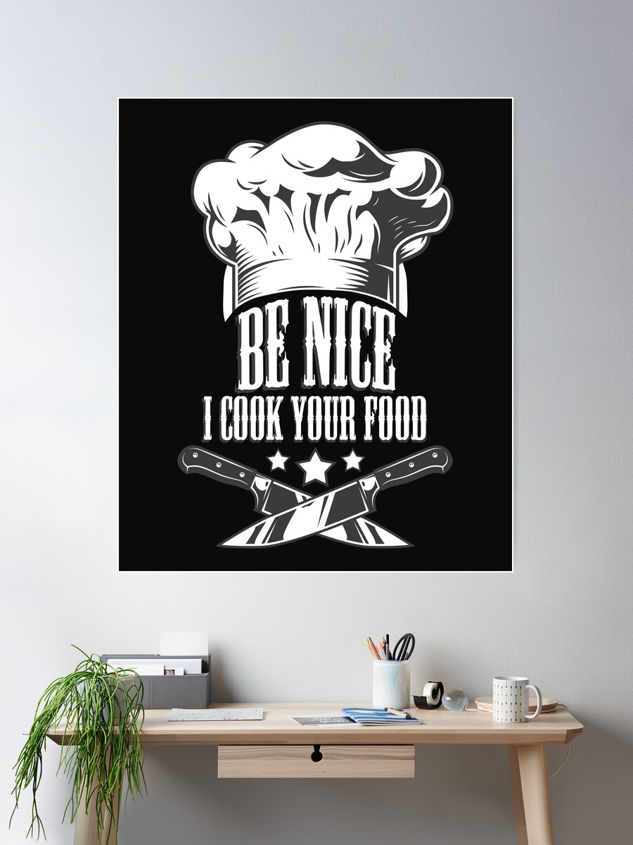 Chef Design Poster Wall Art, Modern Wall Decor For Living Room Bedroom ...