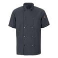 thumbnail image 1 of Chef Designs B18630096 Mimix Short Sleeve Chef Coat with OilBlok, Charcoal - Extra Large, 1 of 2