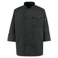 Chef Designs® Black Chef Coat with Pearl Buttons