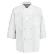 Chef Designs® Eight Pearl Button Chef Coat with Thermometer Pocket