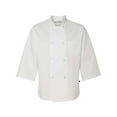 thumbnail image 1 of Chef Designs Men's 3/4 Sleeve Chef Coat, L, White, 1 of 3