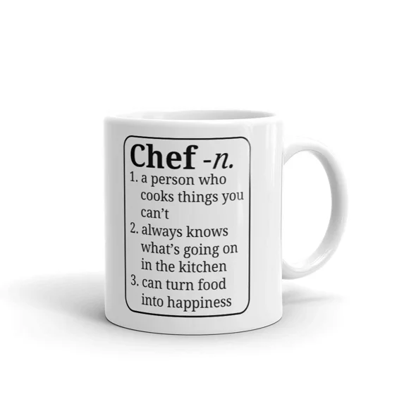 Chef Difinition Culinary School Cook Coffee Tea Ceramic Mug Office Work ...