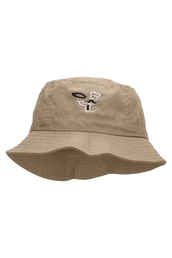 Chef Embroidered Bucket Hat - Khaki OSFM