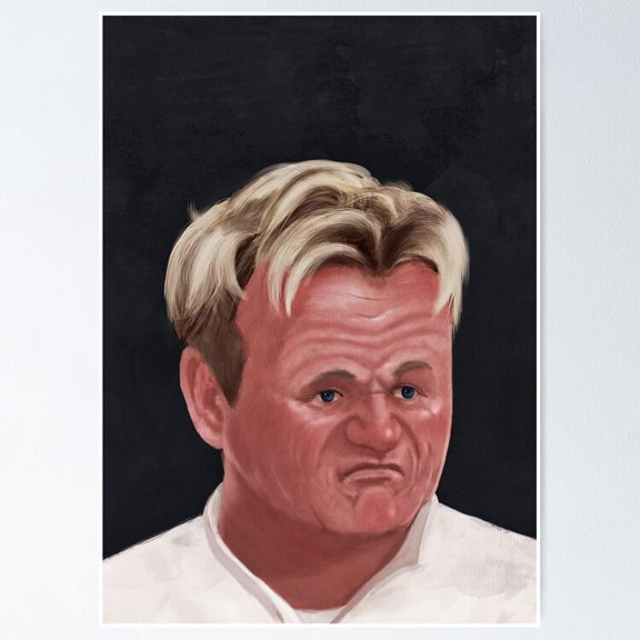 Chef Expression Graphic Wall Decor Kitchen Pop Culture Art, Unframed Poster
