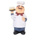 thumbnail image 1 of Chef Figurine Kitchen Resin Figure Ornament Figurines Tabletop Statue Restaurant Fat Toy Italian Desktop Sculpture Decor, 1 of 9