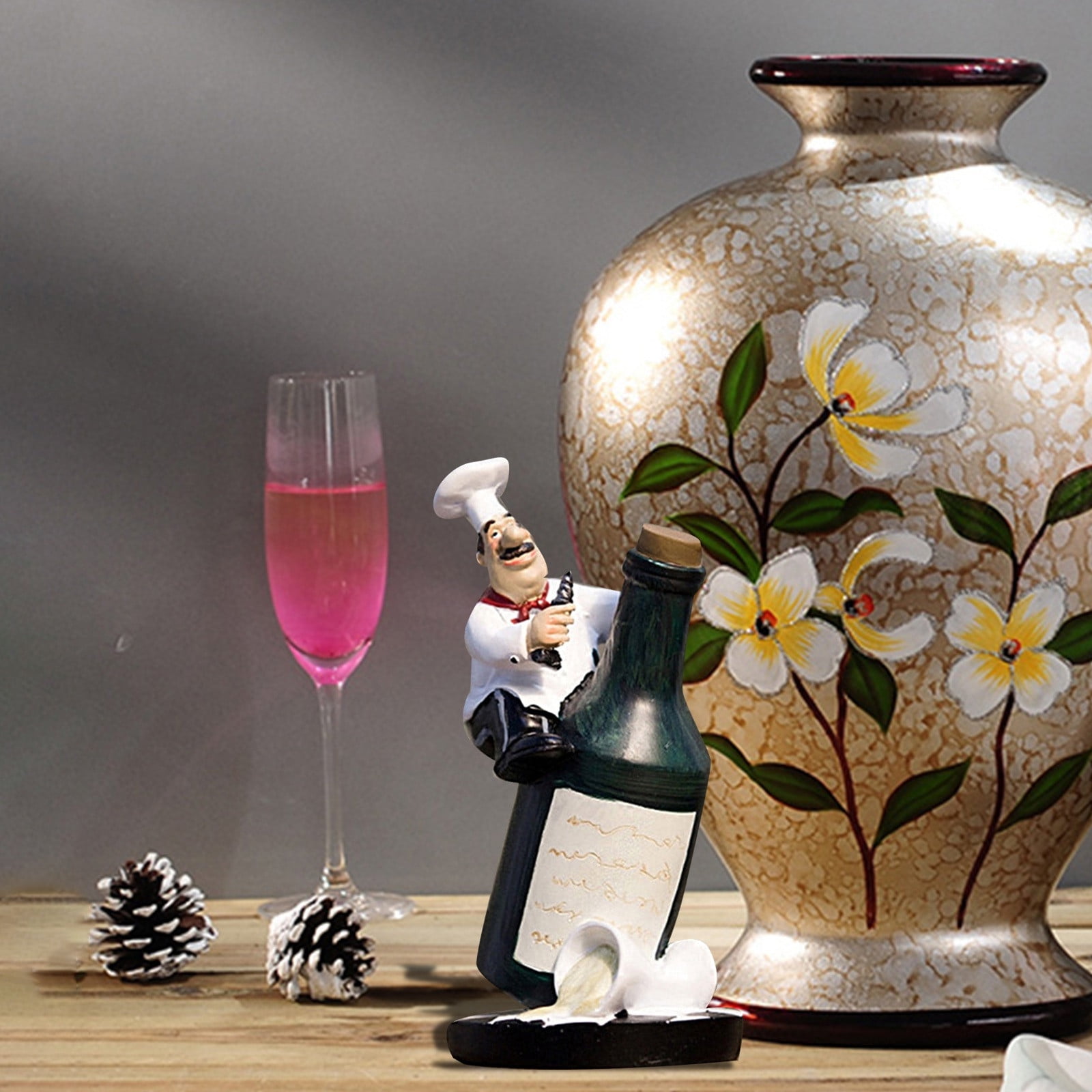 Chef Figurines Vintage Country Happy Chef Resin Figurine Home