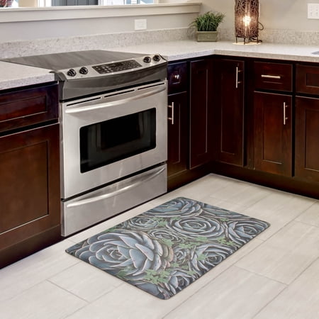 Chef Gear Clover Succulents Gelness Kitchen Mat