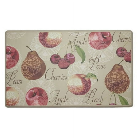 Chef Gear Elegant Fruit Anti-Fatigue Cushioned Chef Kitchen Mat
