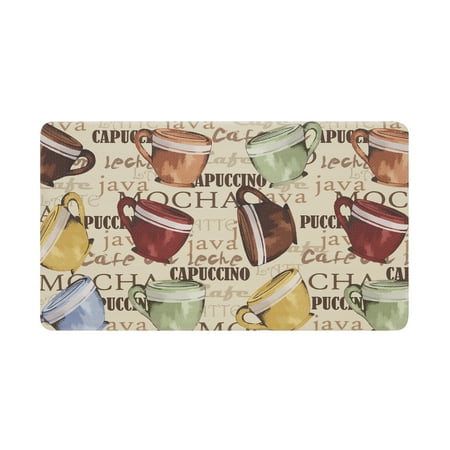 Chef Gear Novelty Anti-Fatigue Kitchen Mat, Coffee Cup, 17.5 in. x 32 in.