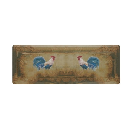 Chef Gear Novelty Anti-Fatigue Kitchen Mat, Gold Rooster, 17.5 in. x 48 in.