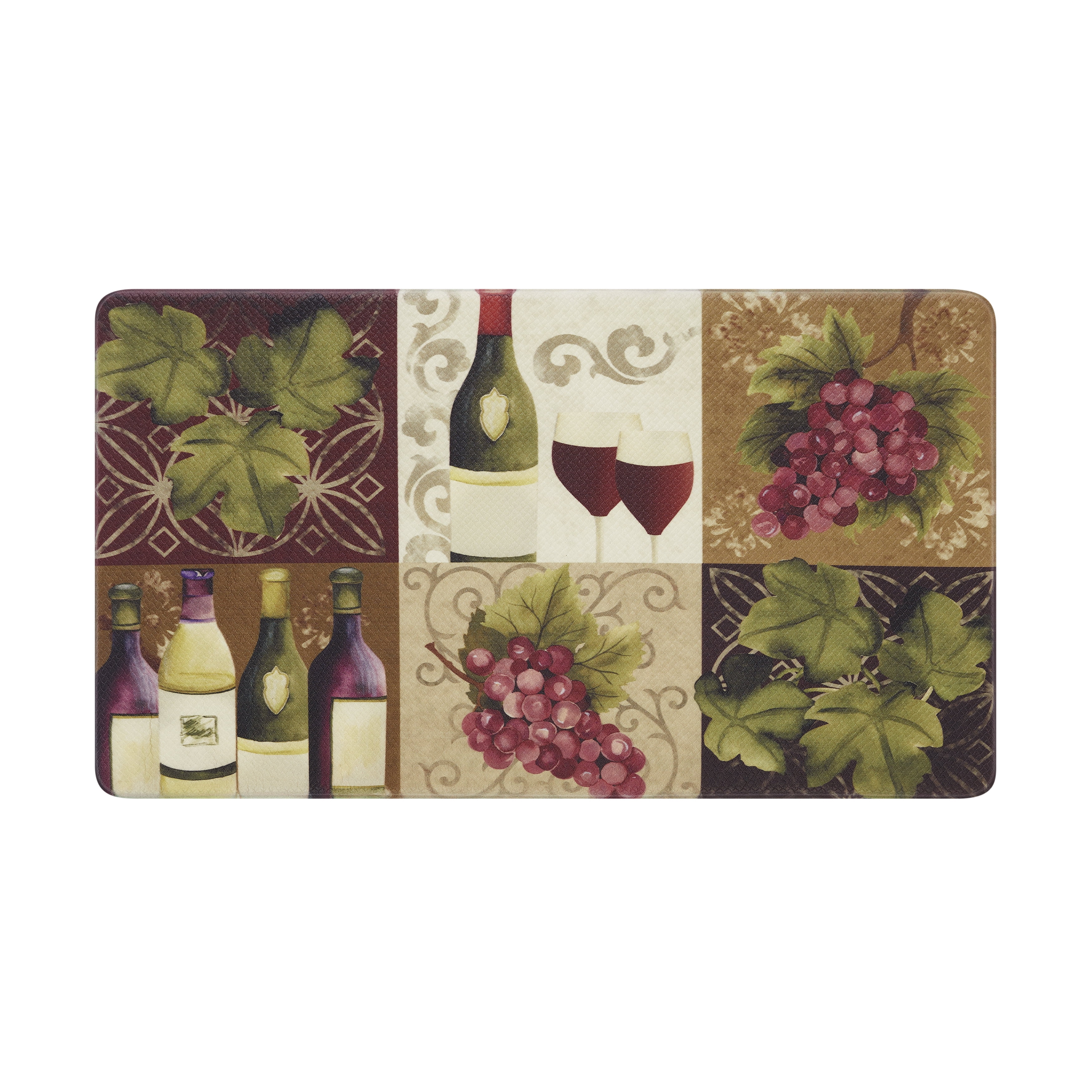 Chef Gear Novelty AntiFatigue Kitchen Mat, Wine, 17.5 in. x 32 in.