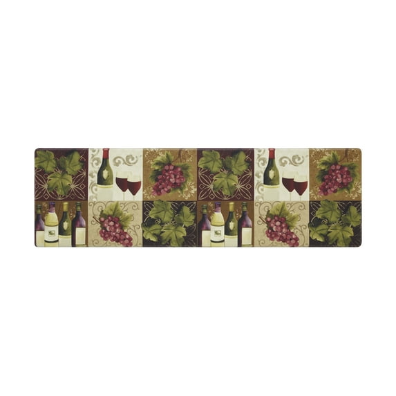 Chef Gear Novelty Anti-Fatigue Kitchen Mat, Wine, 17.5 in. x 60 in.