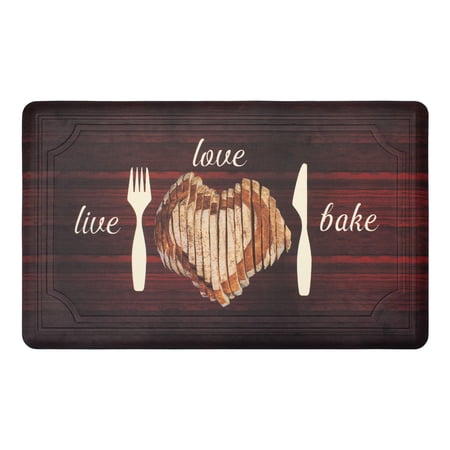 Chef Gear Tablet Border Live Love Bake 20 x 39 in. Gelness Mat, Red