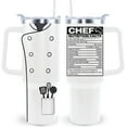 thumbnail image 1 of Chef Gifts Chef Tumbler Cup Chef Gift Ideas For Women Men Cool Funny 40 Oz Chef Travel Mug With Lid Straw and Handle, 1 of 6
