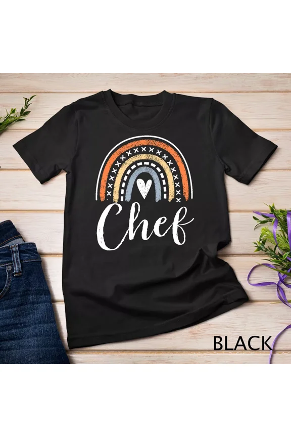 Chef Gifts For Women Rainbow Cook Cooking Unisex Tshirt