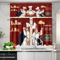thumbnail image 1 of Chef Gnome Kitchen Curtains 3 Piece Set, Kitchen Window Chef Kitchen Decor Three Fat Chefs for Cafe Kitchen and Bedroom (24" L Tiers & 18" L Valance), 1 of 6
