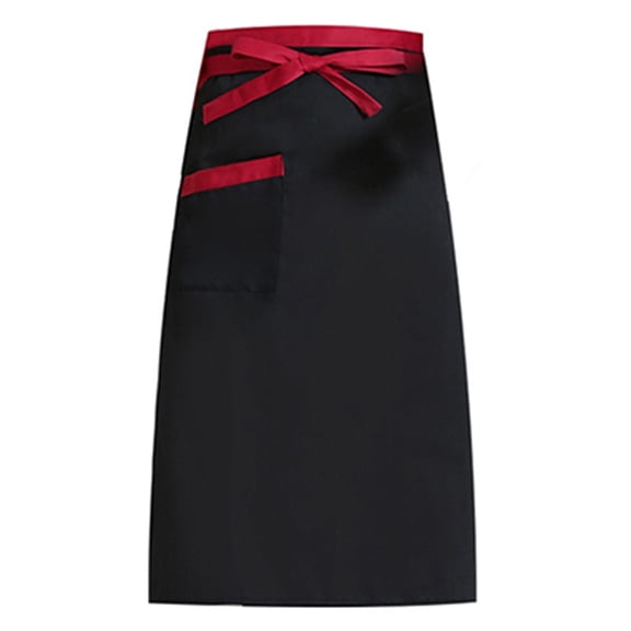 Chef Half Apron - Professional Waist Bistro Style with Utility Pockets, Durable Work Uniform for Restaurant Kitchen & Server Staff