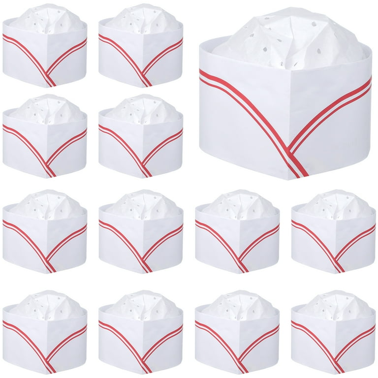 Chef Hat 20 Pcs Chefs Men Apparel Caps for Adult Party Restaurant